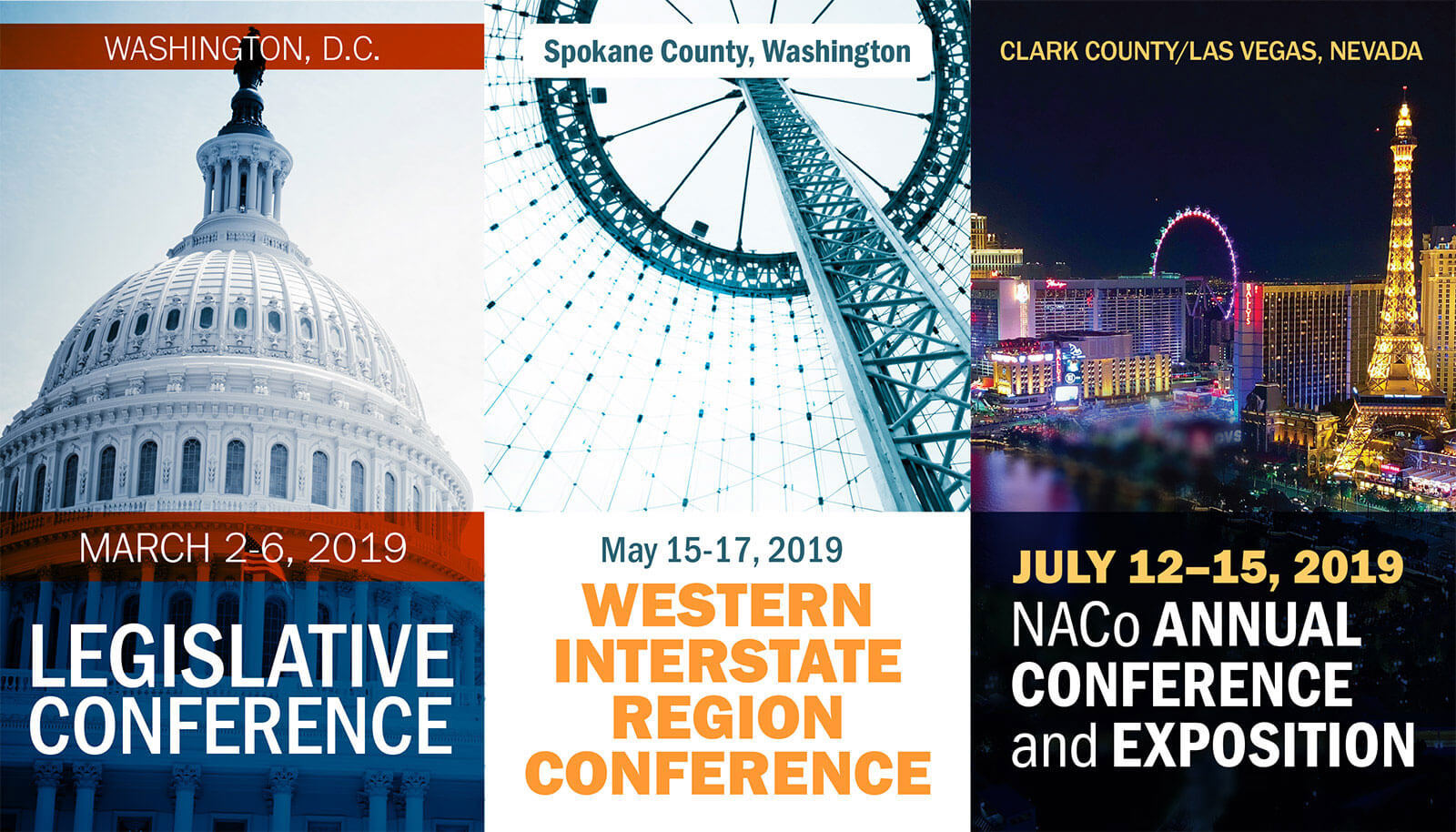 Graphic of 2019 NACo Events