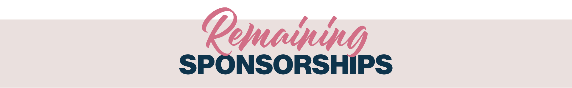 Remaining Sponsorships